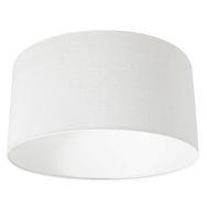 Wit grof Linnen Lampenkap K1068QS Ø 40cm met E27 suppo - Wit - Textiel - Steinhauer