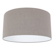 Grijs grof linnen lampenkap K1068RS Ø 40cm met E27 support - Grijs - Textiel - Steinhauer