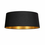 Lampschirm K2010SS – Schwarzes Leinen mit goldener Innenseite Ø48 cm