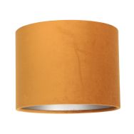 Goud/geel velours lampenkap K3084KS ⌀20cm met E27 support. - Geelgoud - Textiel - Steinhauer