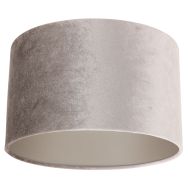 Grijs/Taupe Velours Lampenkap K7396GS ⌀30cm met E27 support. - Grijs - Textiel - Steinhauer