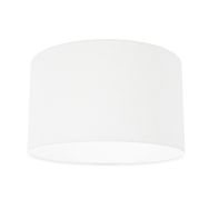 Wit grof Linnen Lampenkap K7396QS Ø 30cm met E27 support - Wit - Textiel - Steinhauer