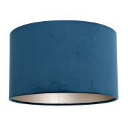 Blauw Velours Lampenkap K7396ZS ⌀30cm met E27 support. - Blauw - Textiel - Steinhauer