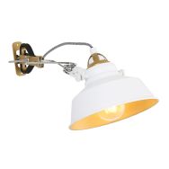 Witte klemlamp / wandlamp Nove 1320W met E27 fitting en schakelaar