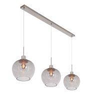 Hanglamp Lotus 1898ST Staal 3 lichts E27 fitting