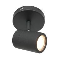 Black 1-light spot Upround 2486ZW including light source