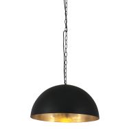 Hanging lamp Semicircle 2555ZW Black round 50cm with gold interior