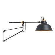 Black with gold wall lamp Nove 3092ZW with long arm