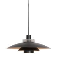 Black hanging lamp Flinter 3330ZW with multiple saucers E27 fitting