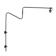 Black wall lamp with swivel arm Linstrom 3404ZW without shade