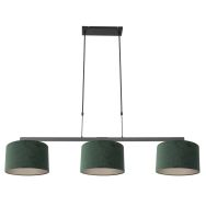 Hanging Lamp Stang 3463ZW Black + Shade Velours Green