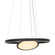 Hanging lamp Ringlux 3514ZW Black 60cm with inner plate