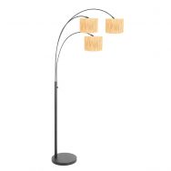 3 Light floor lamp Sparkled Light 3830ZW with natural grass shades