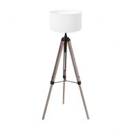 Floor lamp Triek 4105ZW tripod with a linen white shade