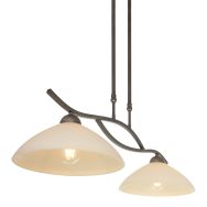 Hängelampe Capri 6836BR Bronze 2-flammig mit E27-Fassung