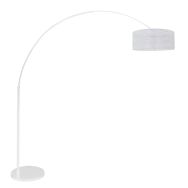 Witte vloerlamp / booglamp Sparkled Light 7168W met Sizoflor Zilver kap