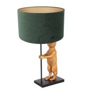 Gold with black table lamp Animaux 8226ZW with large fluweel kleurige cap