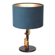 Gold with black table lamp Animaux 8236ZW with blue fluwel cap