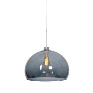 Steel-colored hanging lamp Sparkled Light 9231ST with gray plastic ball shade
