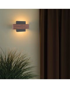 Wall lamp Muro 3368E Wood look with G9 fitting including light sources