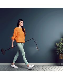 Vloerlamp Soleil accu 3515ZW zwart met zwenkarm