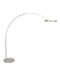 Stahlfarbene Stehleuchte / Bogenleuchte Ringlux 4130ST 4000 Lumen