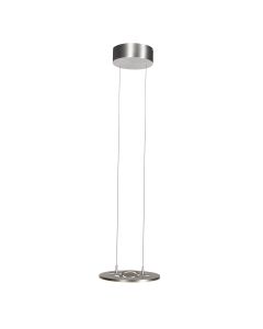 Staalkleurige hanglamp Soleil 4140ST met lift systeem