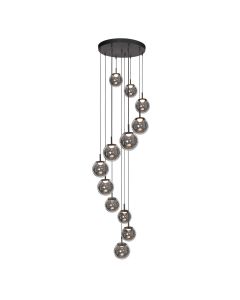 Bollique 4195ZW Schwarze Pendelleuchte – Beeindruckendes Design mit 12 Lichtpunkten