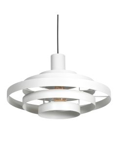 Witte Hanglamp Halo Cirque 4217W – Elegant Lichtspel met Stijlvolle Metalen Ringen