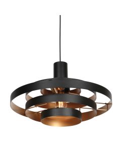 Zwarte Hanglamp Halo Cirque 4217ZW – Uniek Lichtspel met Elegante Metalen Ringen