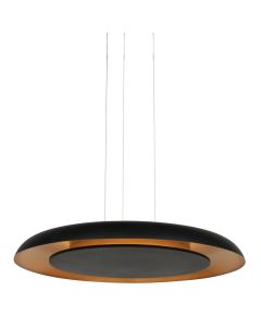 Golden Veil 4332ZW – elegant black pendant lamp with gold interior