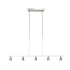 Hanglamp Vortex 3066ST Staal 5 lichts lichtkleur instelbaar