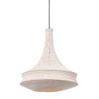 White oriental hanging lamp Marrakesch 3395W hand-knotted