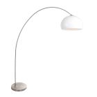 Booglamp Solva 3919ST met een wit kunststof lampenkap