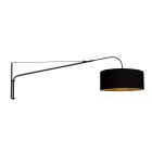 Black wall lamp Elegant Classy 3958ZW with black linen shade