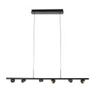 Black hanging lamp Marcadore 120cm wide 6 lights