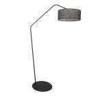 Lampadaire noir Zig-Zag 4242ZW avec abat-jour noir transparent Sizoflor – Design unique et utilisation fonctionnelle