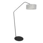 Lampadaire noir Zig-Zag 4243ZW avec abat-jour argenté transparent Sizoflor – Design unique et utilisation fonctionnelle