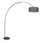 Lampadaire noir Curve 4265ZW avec abat-jour en sizoflor noir transparent – Design unique et utilisation fonctionnelle