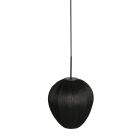 HaloSwap 4297ZW – Schwarze Pendelleuchte mit lichtdurchlässigem Leinen­schirm (Ø 25 cm)