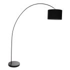Bogenlampe Solva 7976ZW mit schwarzen Lampenschirm E27