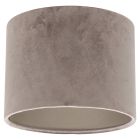 Grijs/Taupe Velours Lampenkap K3084GS ⌀20cm met E27 support.