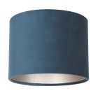 Blauw Velours Lampenkap K3084ZS ⌀20cm met E27 support.