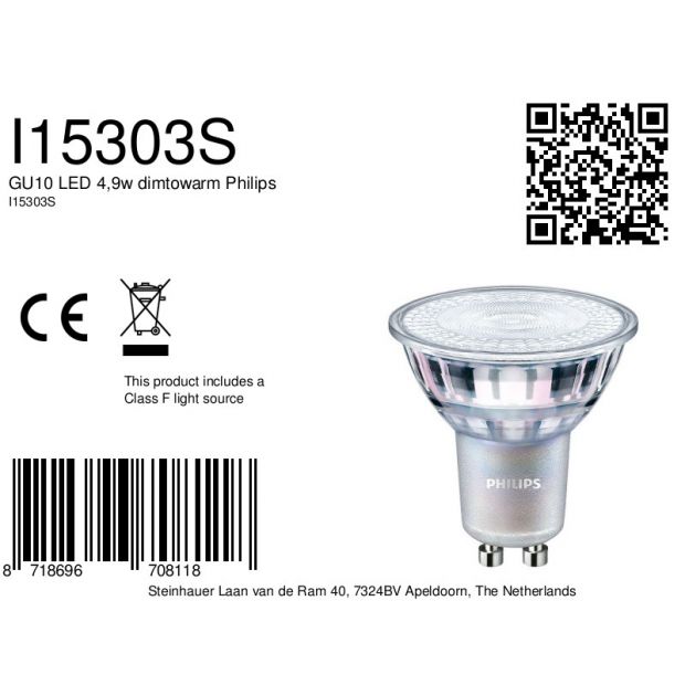 GU10 LED 4 9w dimtowarm Philips