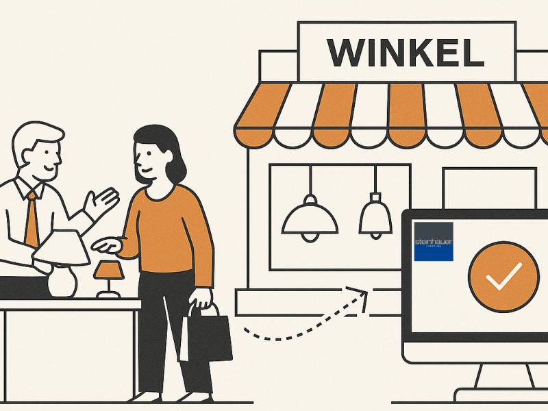 Steinhauer ondersteunt de stenen winkel