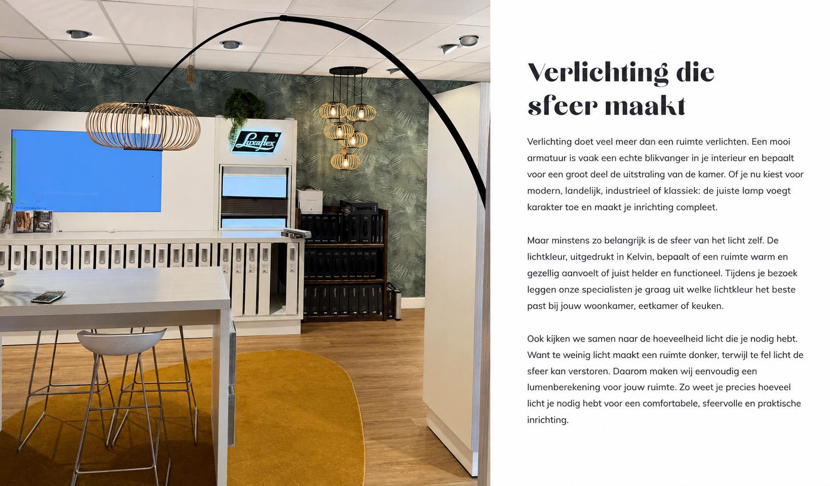 sfeerbeeld vanuit Brona Apeldoorn, hoek Luxaflex